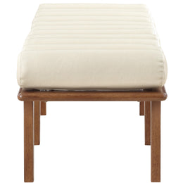 Meridian Landon Cream Vegan Leather Bench