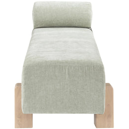Meridian Edison Mint Green Chenille Fabric Bench