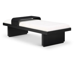 Meridian Arlington Cream Chenille Fabric Bench