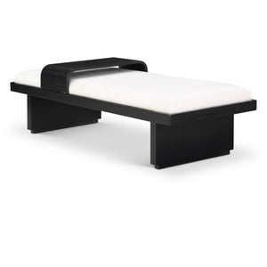 Meridian Arlington Cream Chenille Fabric Bench