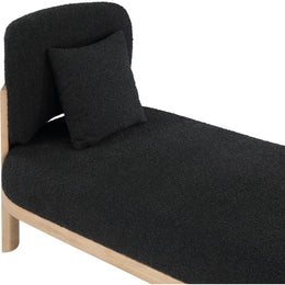 Meridian Maybourne Black Boucle Fabric Chaise/Bench