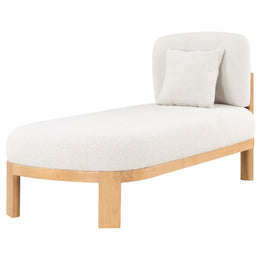 Meridian Maybourne Cream Boucle Fabric Chaise/Bench