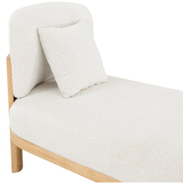 Meridian Maybourne Cream Boucle Fabric Chaise/Bench