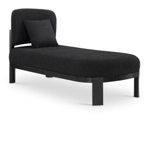 Meridian Maybourne Black Boucle Fabric Chaise/Bench