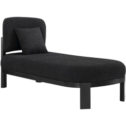 Meridian Maybourne Black Boucle Fabric Chaise/Bench