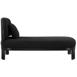Meridian Maybourne Black Boucle Fabric Chaise/Bench