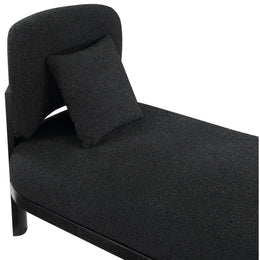 Meridian Maybourne Black Boucle Fabric Chaise/Bench