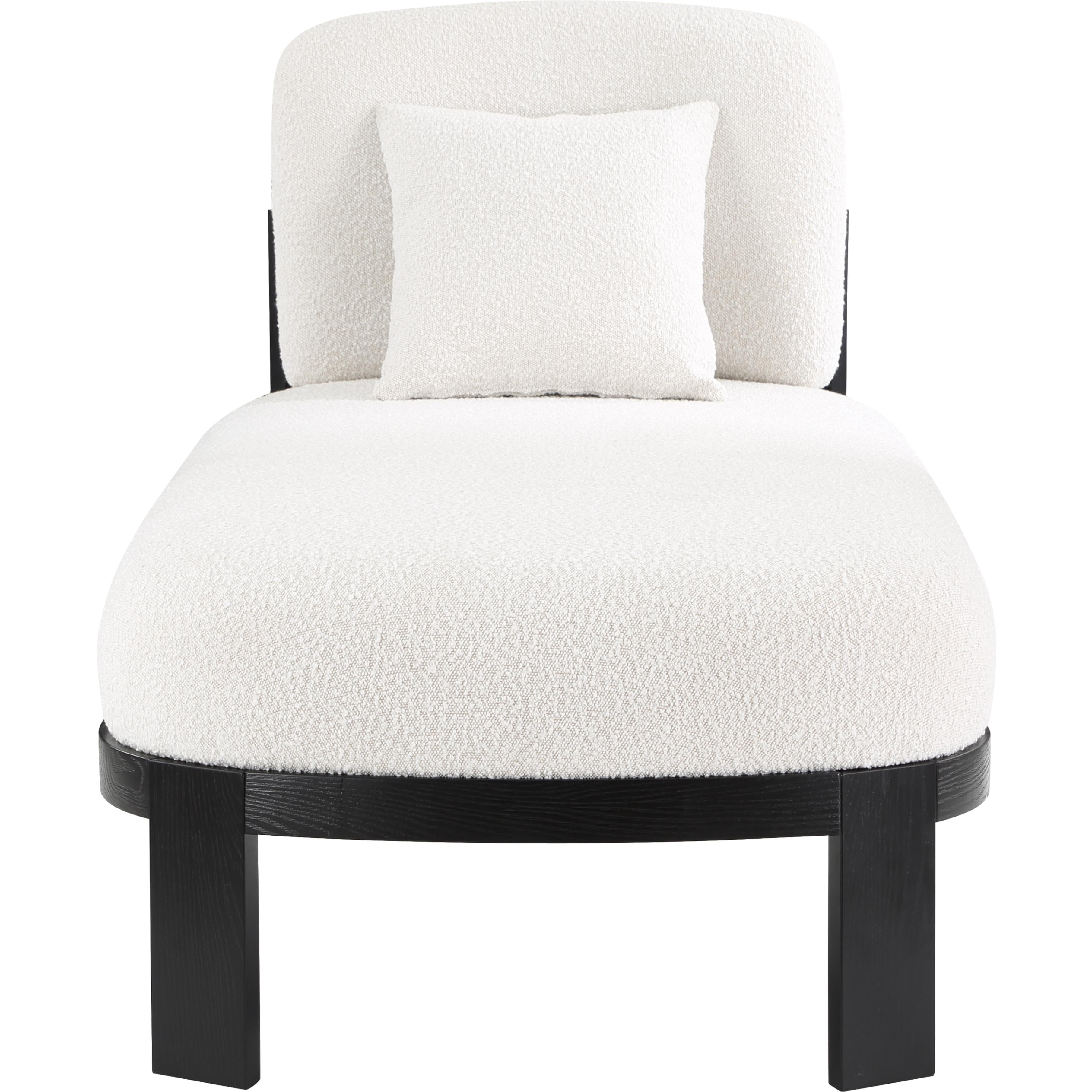 Meridian Maybourne Cream Boucle Fabric Chaise/Bench