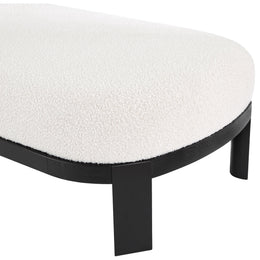 Meridian Maybourne Cream Boucle Fabric Chaise/Bench