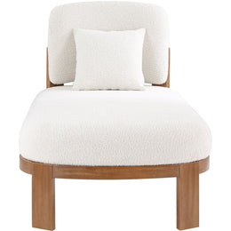 Meridian Maybourne Cream Boucle Fabric Chaise/Bench