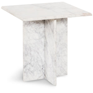 Meridian Verona White End Table