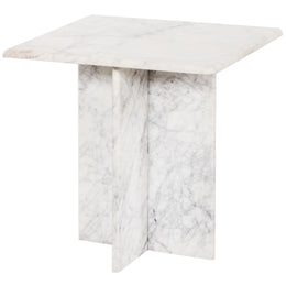 Meridian Verona White End Table