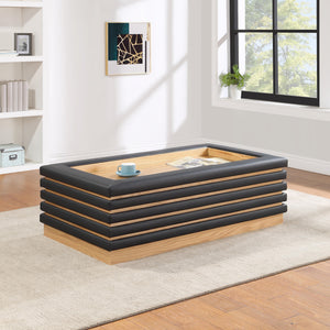 Meridian Rory Black Vegan Leather Coffee Table