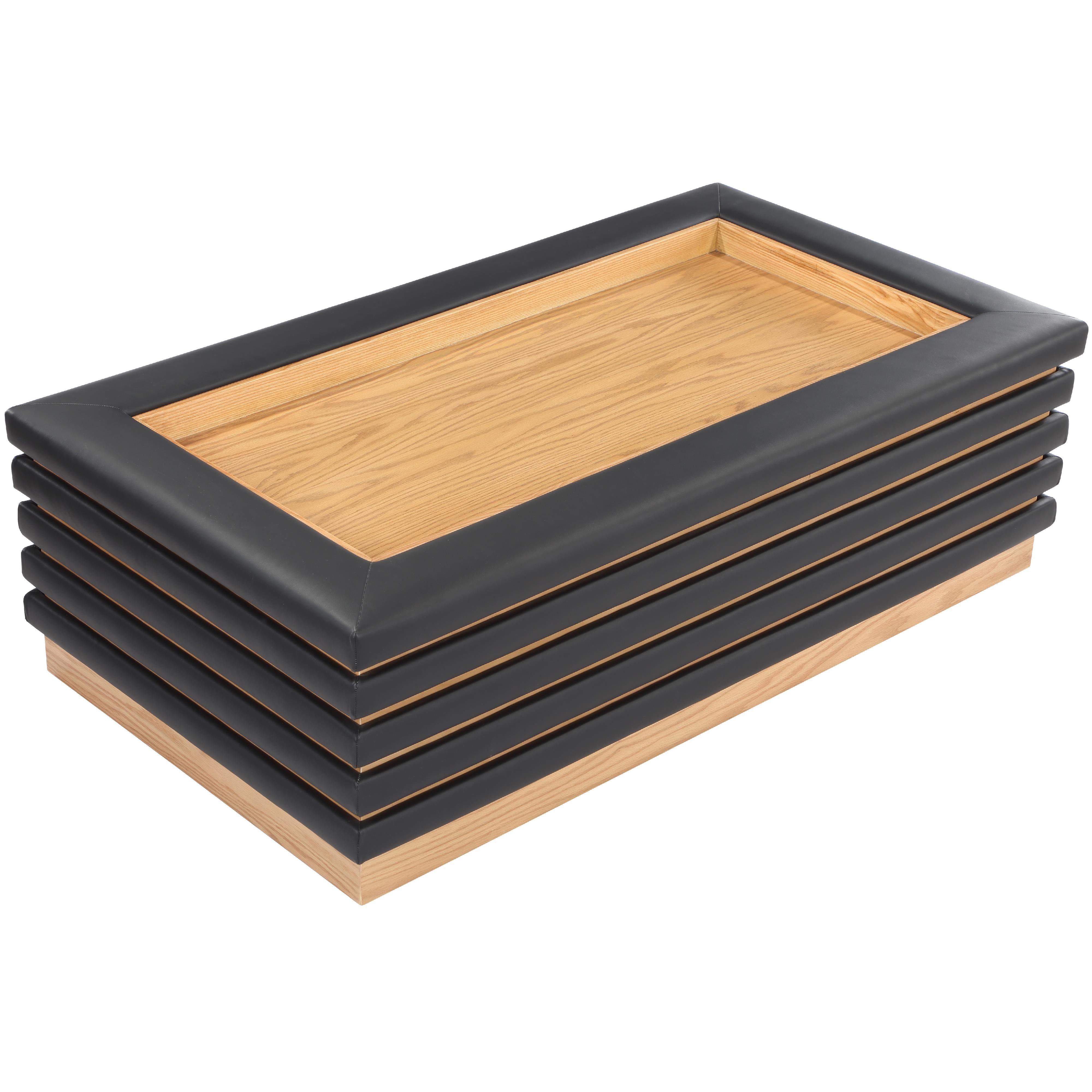 Meridian Rory Black Vegan Leather Coffee Table