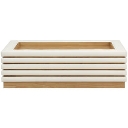 Meridian Rory Cream Vegan Leather Coffee Table