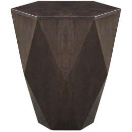 Meridian Diamante Brown End Table