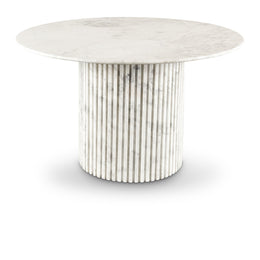 Meridian Genoa White Dining Table