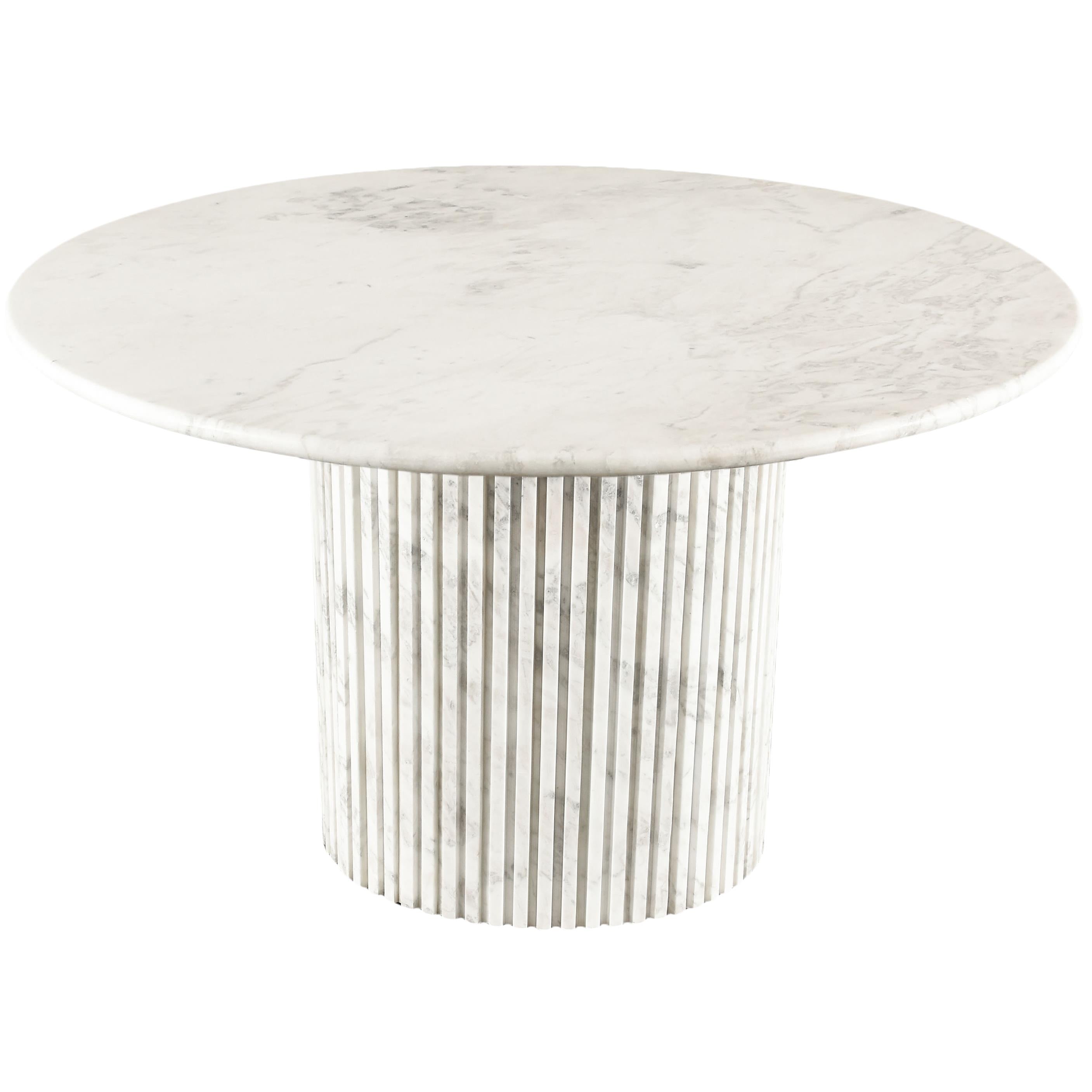 Meridian Genoa White Dining Table