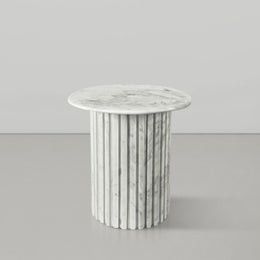 Meridian Genoa White End Table