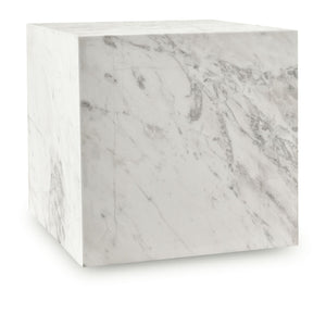 Meridian Bolzano White End Table