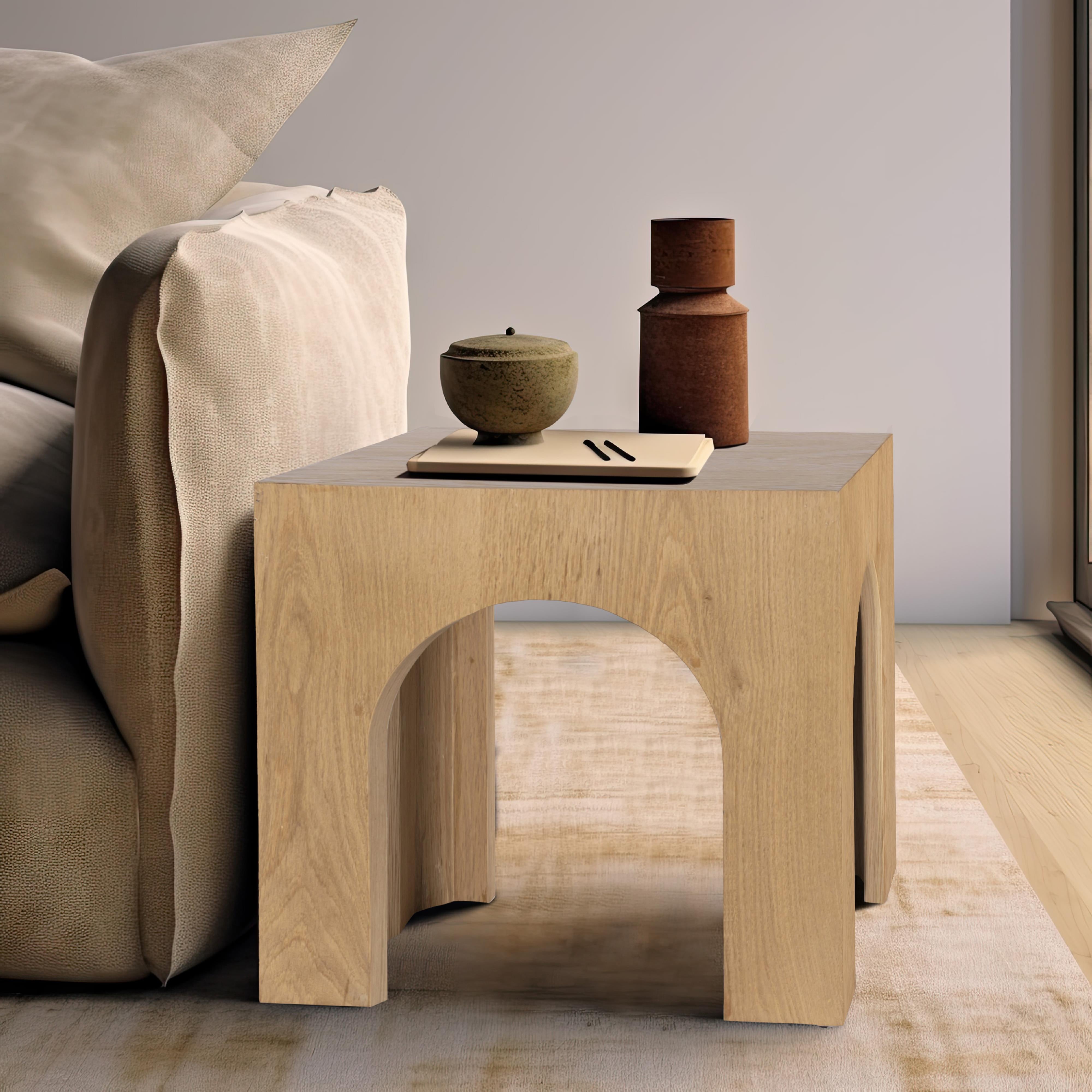 Meridian Arch Oak End Table