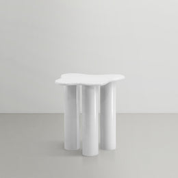 Meridian Romaine White End Table
