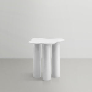 Meridian Romaine White End Table