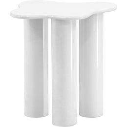 Meridian Romaine White End Table
