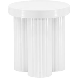 Meridian Rhodes White End Table
