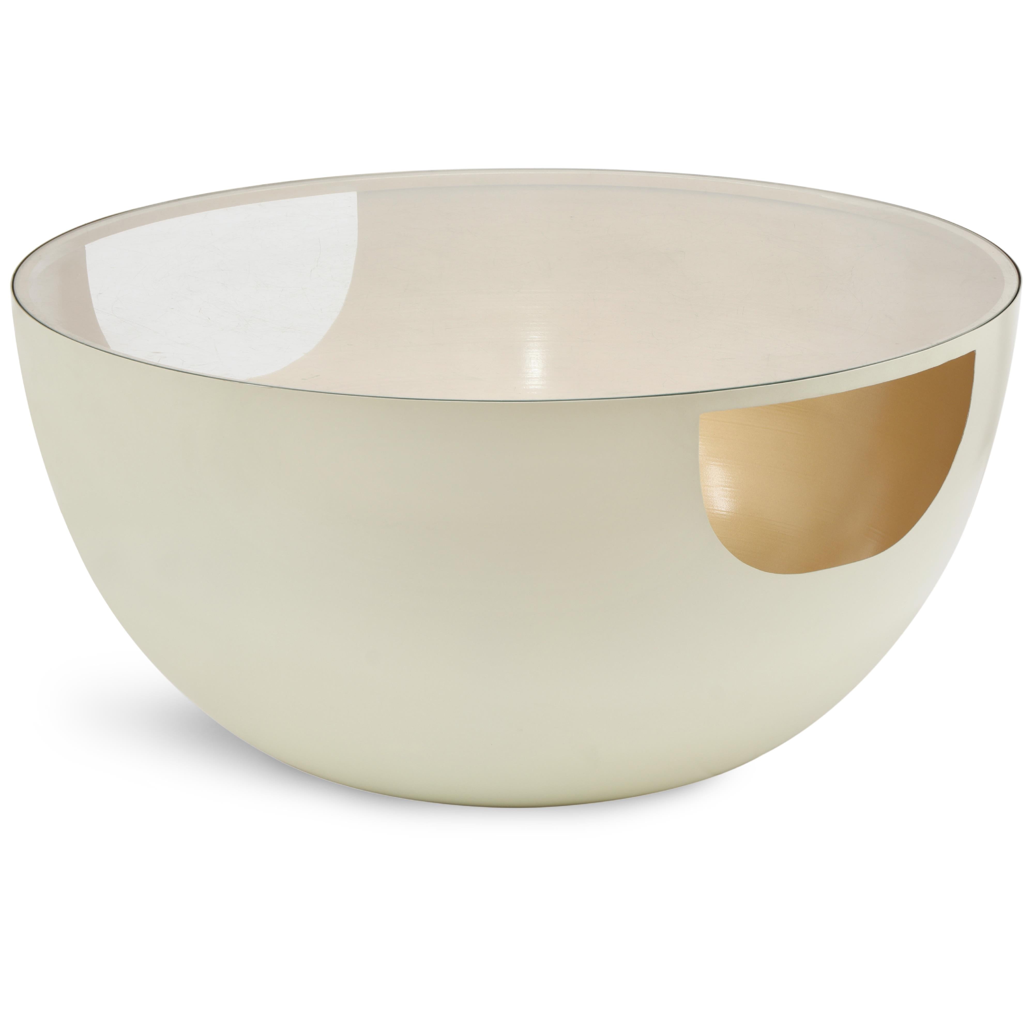 Meridian Doma Cream / Gold Coffee Table