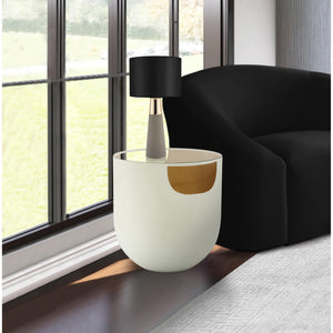 Meridian Doma Cream / Gold End Table