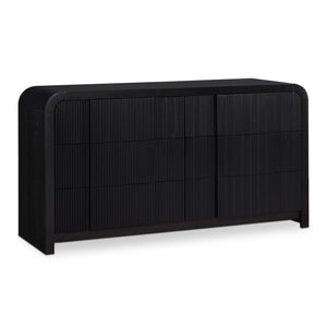 Meridian Fluted Black Dresser