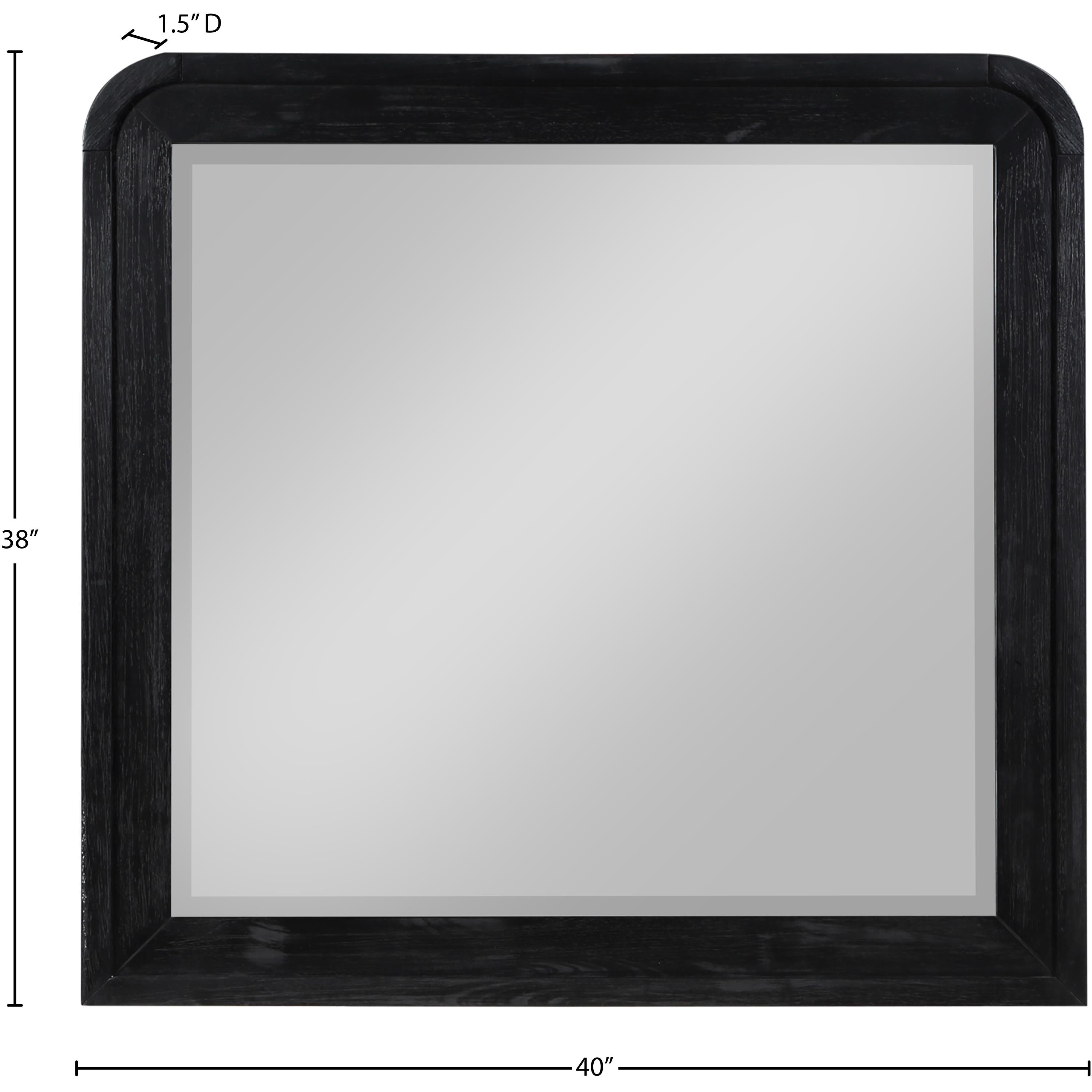 Meridian Fluted Black Mirror