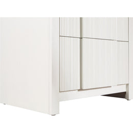Meridian Fluted Cream Night Stand
