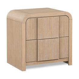 Meridian Fluted Natural Night Stand