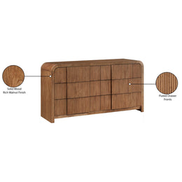 Meridian Fluted Walnut Dresser