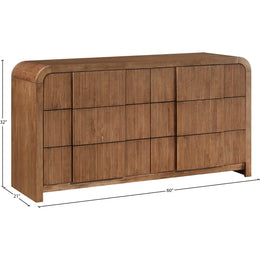 Meridian Fluted Walnut Dresser