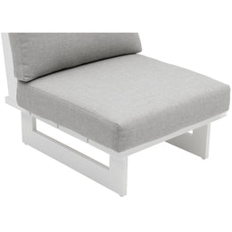 Meridian Maldives Grey Water Resistant Fabric Outdoor Patio Armless Chair