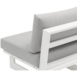 Meridian Maldives Grey Water Resistant Fabric Outdoor Patio Armless Chair