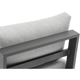 Meridian Maldives Grey Water Resistant Fabric Outdoor Patio Armless Chair