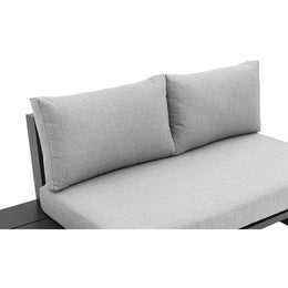 Meridian Maldives Grey Water Resistant Fabric Outdoor Patio Sectional (3 Boxes)