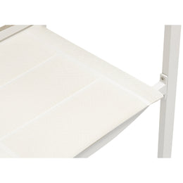 Meridian Maldives Beige Rope Fabric Outdoor Patio Dining Arm Chair