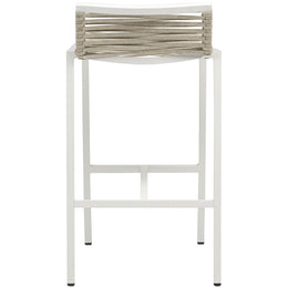 Meridian Maldives Cream Rope Fabric Outdoor Patio Barstool