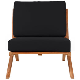Meridian Tahiti Black Water Resistant Fabric Outdoor Chair