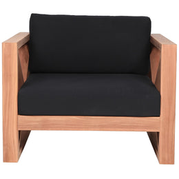 Meridian Anguilla Black Water Resistant Fabric Outdoor Chair