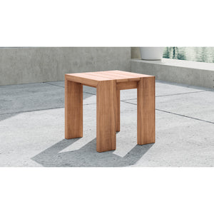Meridian Tulum Natural Teak Outdoor End Table
