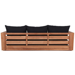 Meridian Tulum Black Water Resistant Fabric Outdoor Sofa