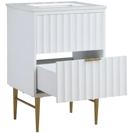 Meridian Modernist White Bathroom Vanity