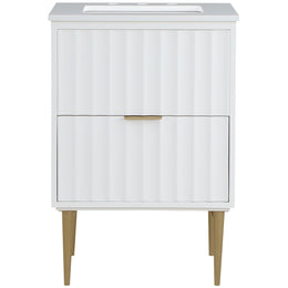Meridian Modernist White Bathroom Vanity