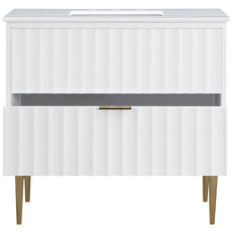 Meridian Modernist White Bathroom Vanity